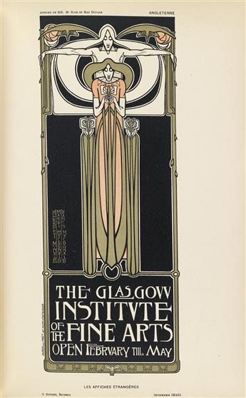 ERNEST MAINDRON (1838-1907). LES AFFICHES ÉTRANGÈRES. Bound volume. 1897. 12x9 inches, 31x23 cm. G. Boudet. Paris.